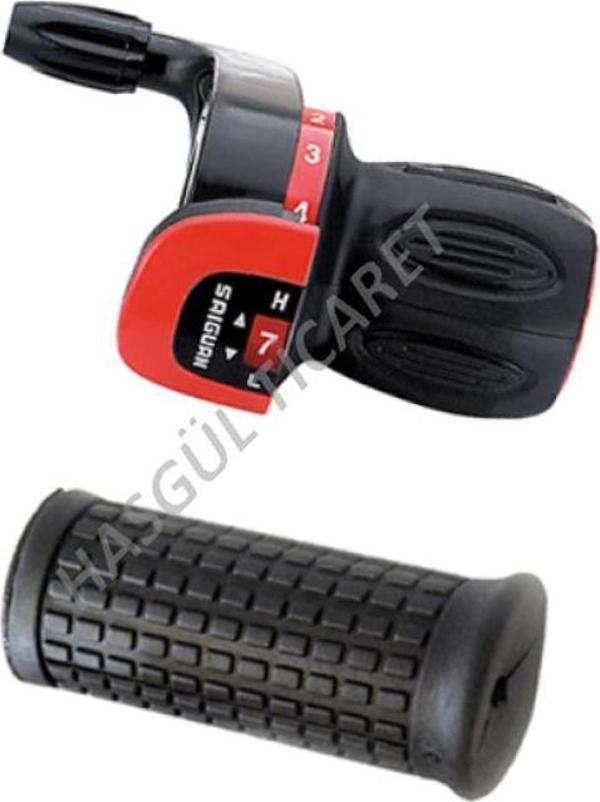 Hsgl Bisiklet Kırmızı Sağ 7li vites kolu göstergeli Ergonomik Bisiklet Vites Sistemler - Image 1