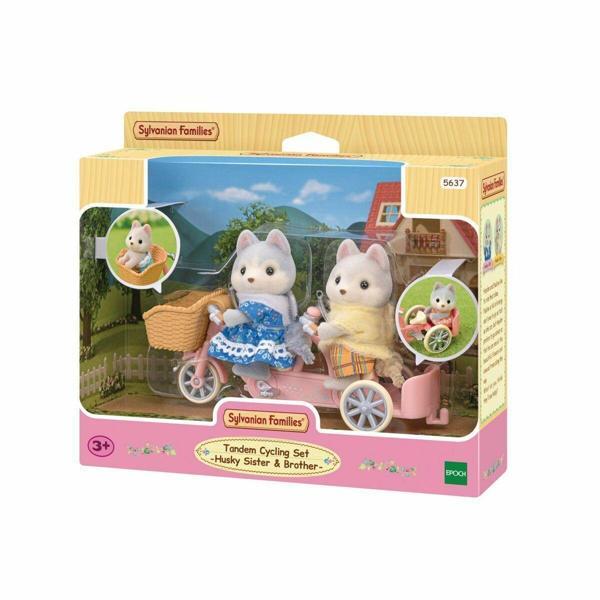 5637 Sylvanian Families Tandem Bisiklet Seti Husky Kardeşler +3 yaş - Image 1