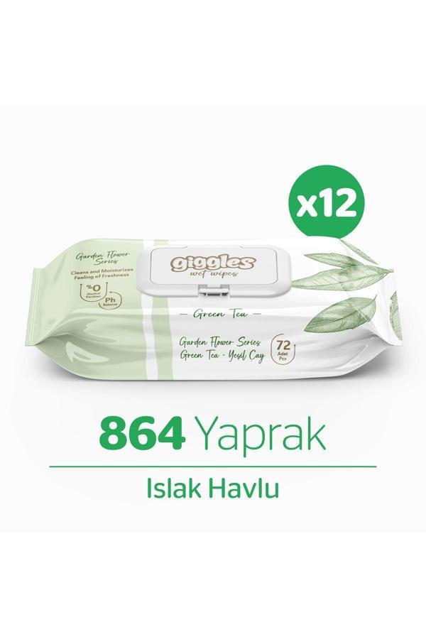 Giggles Yeşilçay Kokulu Islak Mendil - Islak Havlu 864 Mendil - Image 1