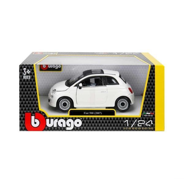 22106 Burago 1:24 Fiat 500 2007 Model Araba - Image 1