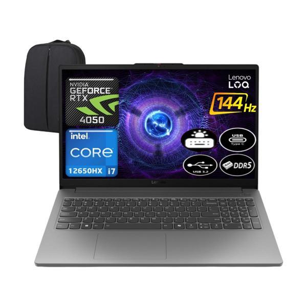 Lenovo Loq Intel Core I7 12650HX 32 GB Ram 512 GB SSD RTX4050 Windows 11 Pro 15.6" Fhd 144Hz 83LK002VTR-EP2 + Elektropas - Image 1