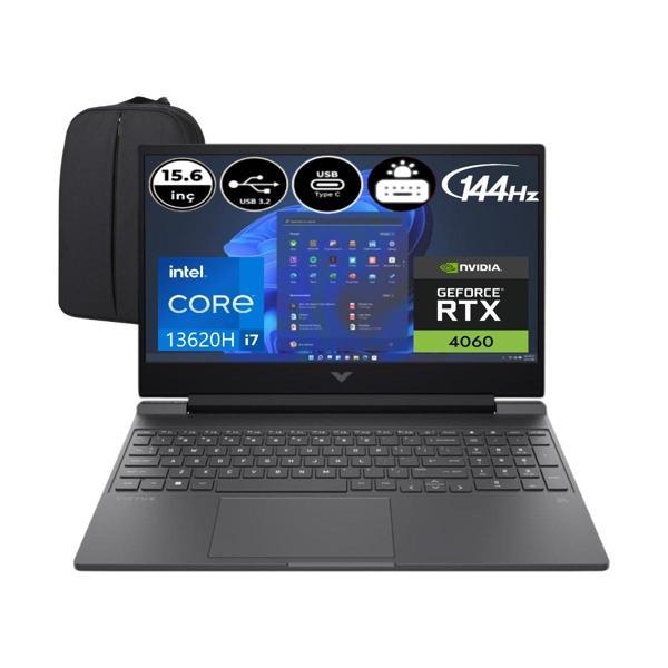 Hp Victus 15-FA2000NT 13. Nesil Intel Core I7 13620H 16 GB Ram 1 Tb SSD RTX4060 144Hz 15.6" Windows 11 Home + Elektropas - Image 1