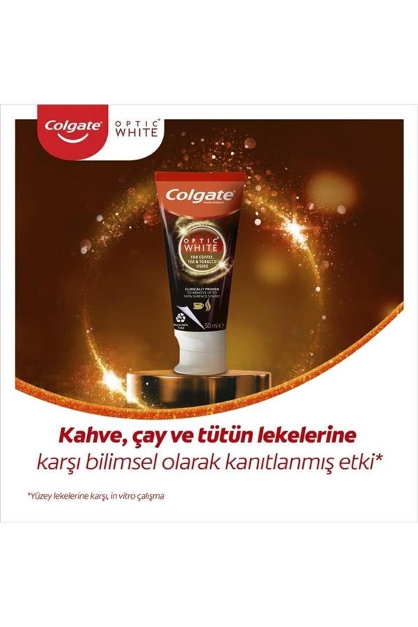 Colgate Optic White Kahve, Çay Ve Tütün Kullananlar Için Beyazlatıcı Diş Macunu 50 Ml - Image 1