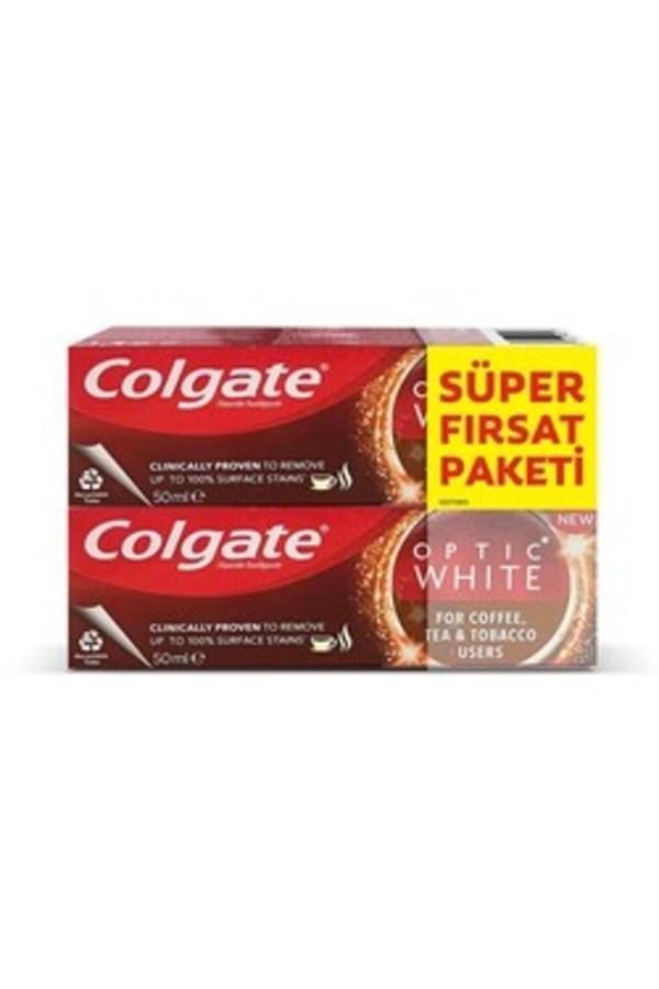 Colgate Optic White Kahve&Çay&Tütün Diş Macunu 50 Ml 2'Li Set ( 1 Adet ) - Image 1