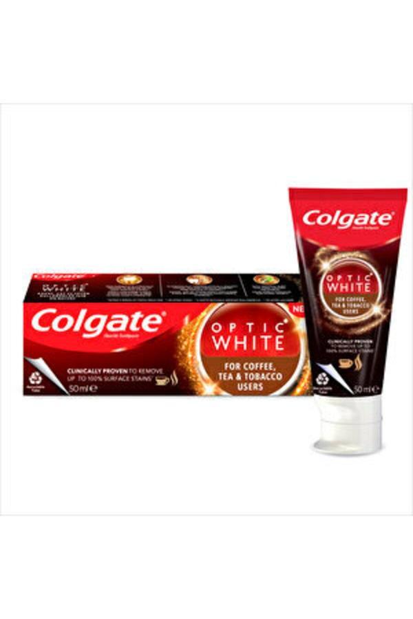 Colgate ( 2 Adet ) Optic White Kahve, Çay Ve Tütün Kullananlar İçin Beyazlatıcı Diş Macunu 50 Ml - Image 1