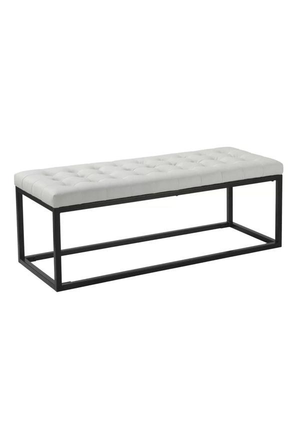 Capra Modern Döşemeli Metal Ayaklı Bench - Image 1