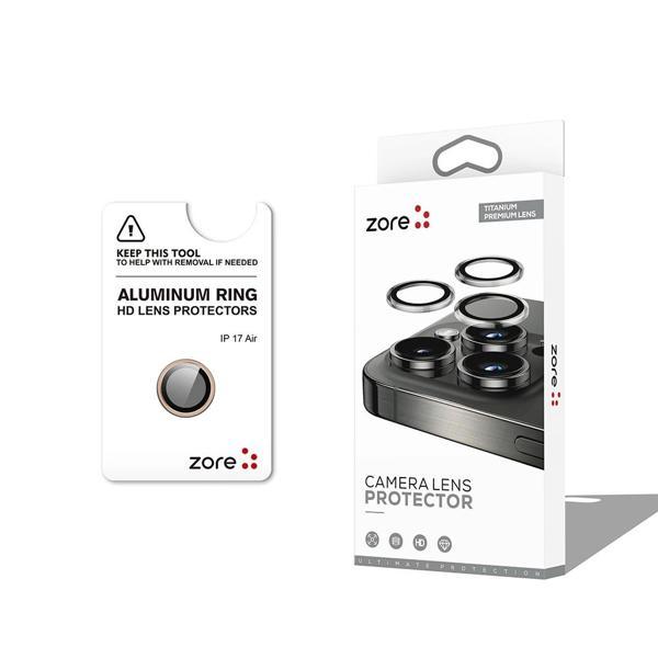 Apple iPhone 17 Air Zore CL-12 Premium Safir Parmak İzi Bırakmayan Anti-Reflective Kamera Lens Koruy - Image 1