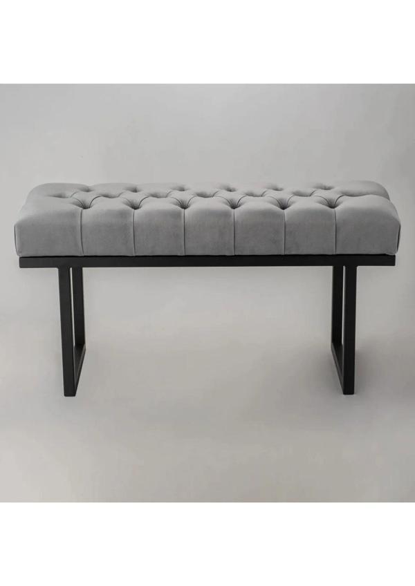  Didim Modern Döşemeli Metal Ayaklı Bench: - Image 1