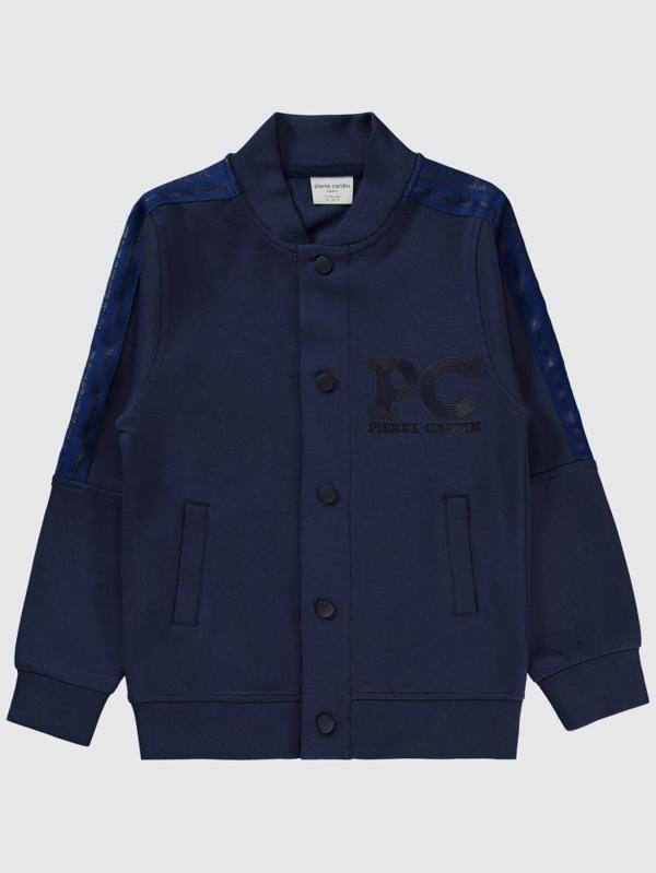 Pierre Cardin PC Baskılı 10-12 Yaş Hırka - Lacivert11-12 Yaş - Image 1