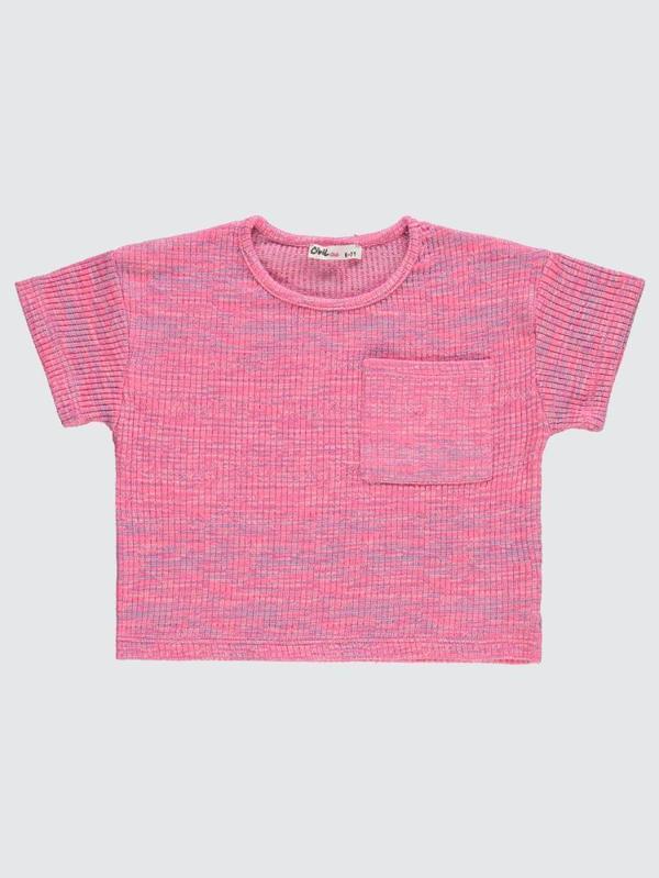Civil Girls Renkli Melanjlı Kaşkorse 6-9 Yaş Tişört - Pembe8-9 Yaş - Image 1