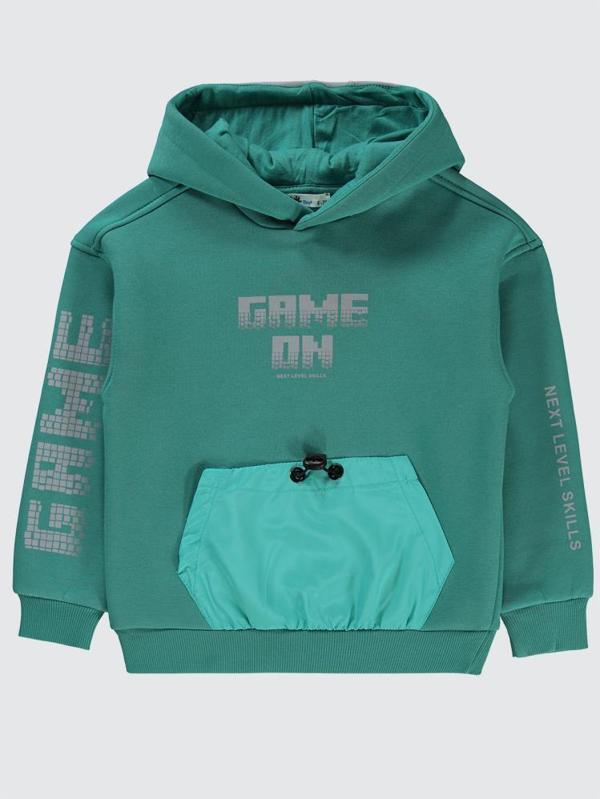 Civil Boys Game On Baskılı 10-13 Yaş Sweatshirt - Yeşil12-13 Yaş - Image 1