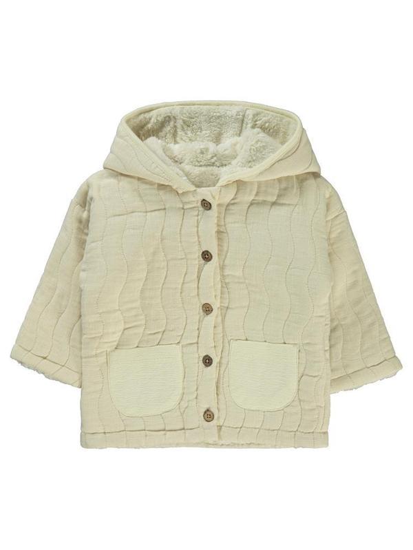 Civil Baby Dalgalı Desen Cepli 6-18 Ay Mont - Ekru9-12 Ay - Image 1