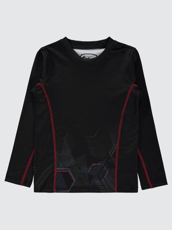 Civil Boys Geometrik Desen Baskılı 6-9 Yaş Sweatshirt - Siyah7-8 Yaş - Image 1