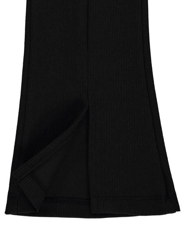 Civil Girls Paça Yırtmaçlı 10-13 Yaş Tayt - Siyah11-12 Yaş - Image 1