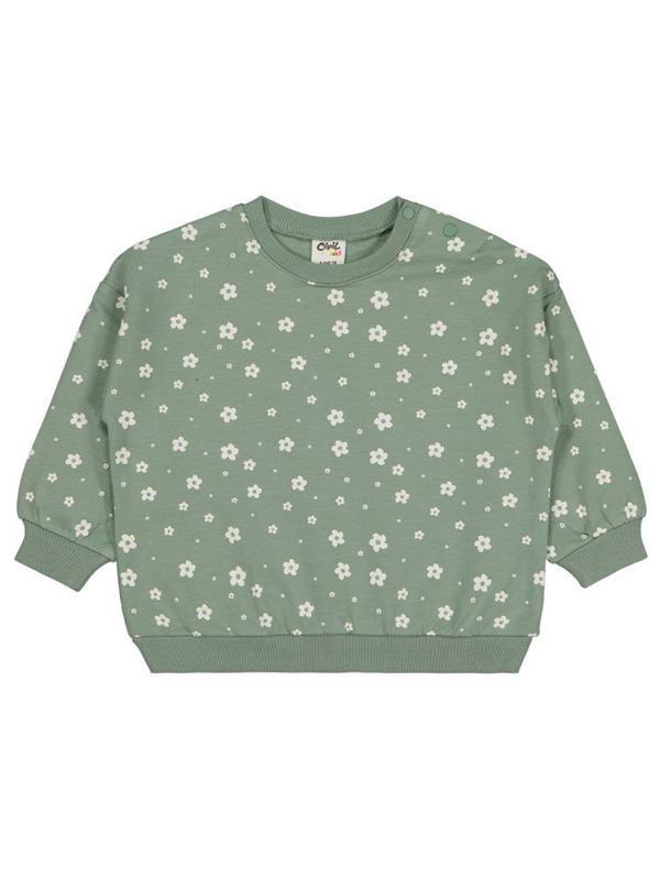 Civil Baby Mini Papatya Empirme 6-18 Ay Sweatshirt - Yeşil12-18 Ay - Image 1