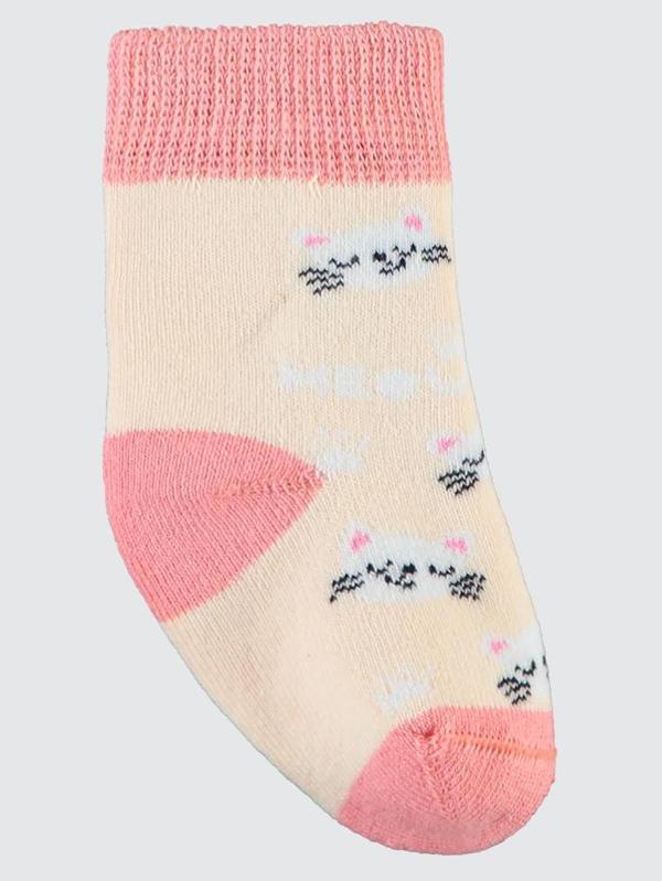 Civil Baby Meow Havlu 6- Bebek Kız Çorap Set - Standart18 Ay - Image 1