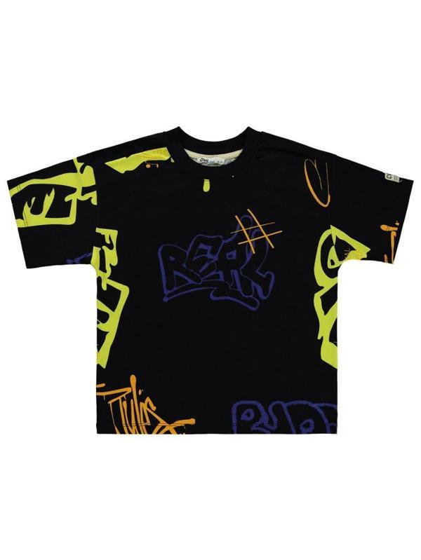 Civil Boys Graffiti Empirme 10-13 Yaş Tişört - Siyah11-12 Yaş - Image 1