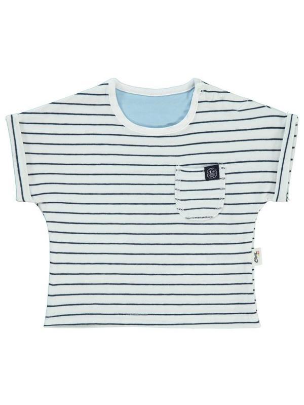 Civil Baby Çizgi Empirme 6-18 Ay Tişört - Beyaz6-9 Ay - Image 1