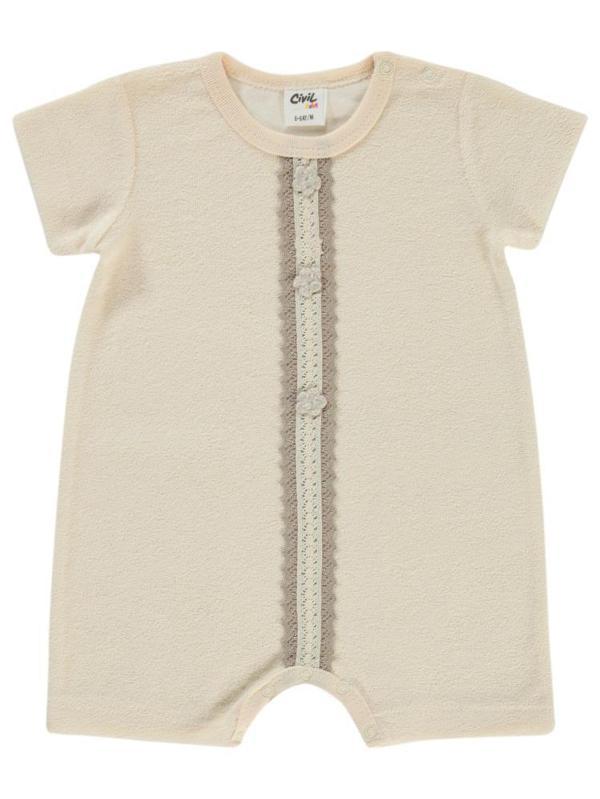 Civil Baby Güpürlü 6-18 Ay Tulum - Pudra9-12 Ay - Image 1