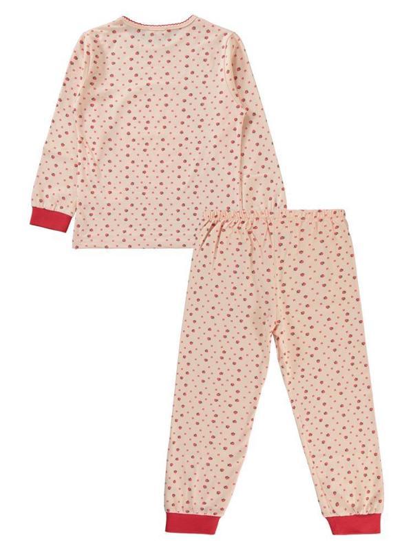 Civil Girls Çilek Baskılı 10-13 Yaş Pijama Takımı - Pudra10-11 Yaş - Image 1