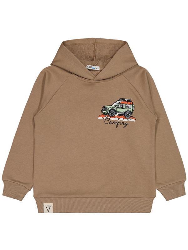 Civil Boys Araba Camping Baskılı 6-9 Yaş Sweatshirt - Kahverengi9-10 Yaş - Image 1