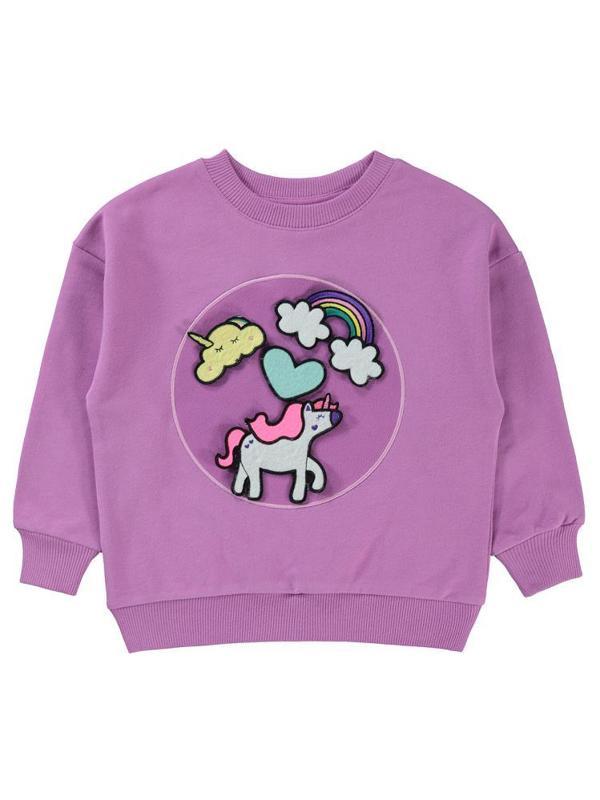 Civil Düz 3-7 Yaş Sweatshirt - Lila3-4 Yaş - Image 1