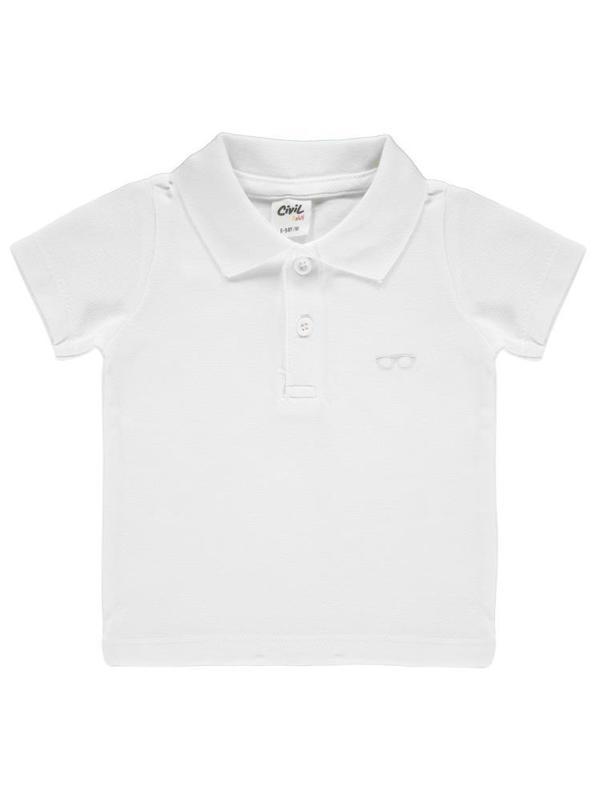 Civil Baby Erkek Bebek Tişört 6-18 Ay - Beyaz9-12 Ay - Image 1