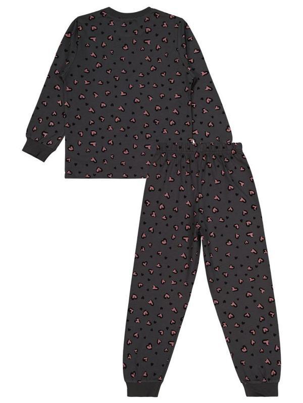 Civil Girls Leopar 6-9 Yaş Pijama Takımı - Gri6-7 Yaş - Image 1