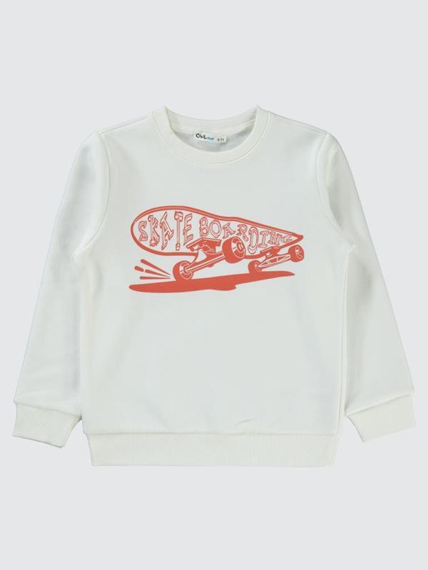 Civil Boys Skate Or Dıe Baskılı 6-9 Yaş Sweatshirt - Turuncu6-7 Yaş - Image 1