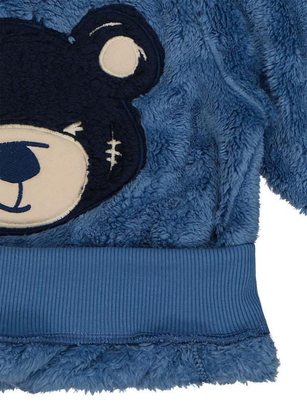 4164 Civil Boys Ayı Nakışlı 2-5 Yaş Sweatshirt - Mavi2-3 Yaş - Image 1