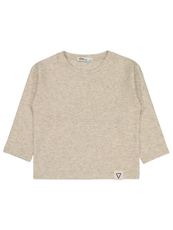 Civil Boys Kendinden Çizgili 2-5 Yaş Sweatshirt - Bej2-3 Yaş - Image 1