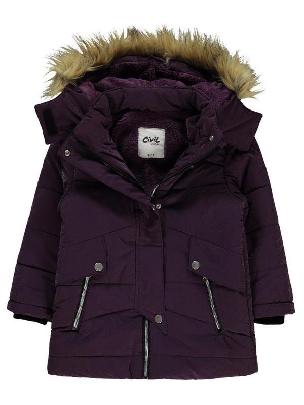 Civil Girls Damla Desenli 6-9 Yaş Mont - Lila6-7 Yaş - Image 1