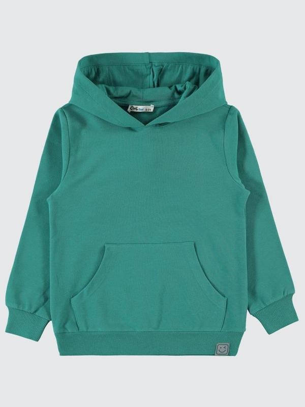 Civil Boys Qr Kod Etiketli Kapşonlu 6-9 Yaş Sweatshirt - Yeşil9-10 Yaş - Image 1