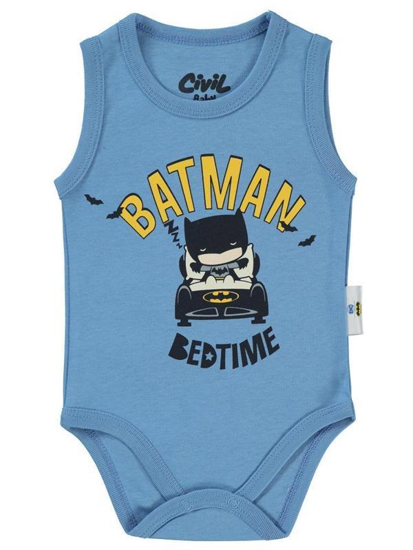 Civil Baby Renklı Batman 1-18 Ay Çıtçıtlı Badi - Mavi3-6 Ay - Image 1