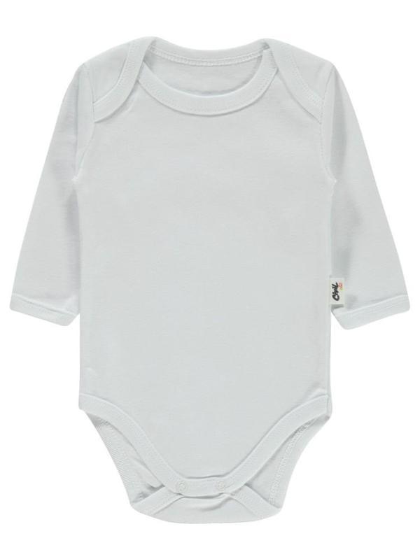 Civil Baby Düz 1-18 Ay Çıtçıtlı Badi - Beyaz6-9 Ay - Image 1