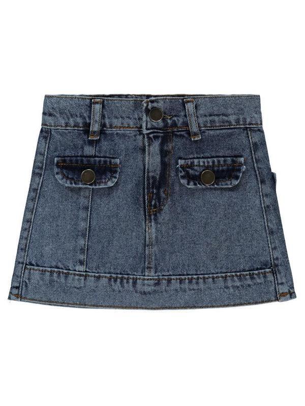 Civil Girls Cep Kapaklı 2-5 Yaş Etek - Mavi2-3 Yaş - Image 1