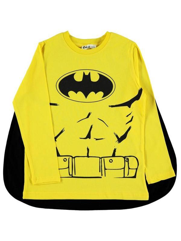 Batman Baskılı Pelerinli 10-13 Yaş Sweatshirt - Sarı13-14 Yaş - Image 1