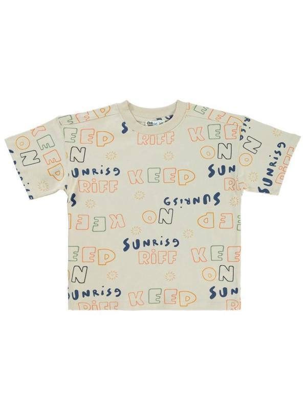 Civil Boys Keep On Empirme Oversize 6-9 Yaş Tişört - Bej6-7 Yaş - Image 1