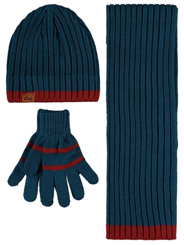 Civil Boys 6-9 Yaş Atkı Bere Eldiven Set - YeşilStandart - Image 1