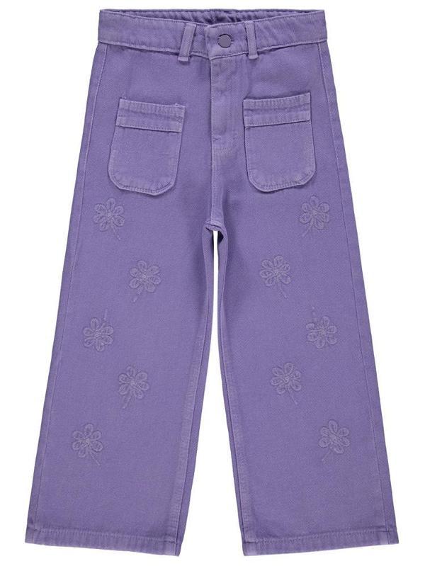 Civil Girls Çiçek Desenli 10-13 Yaş Pantolon - Lila10-11 Yaş - Image 1