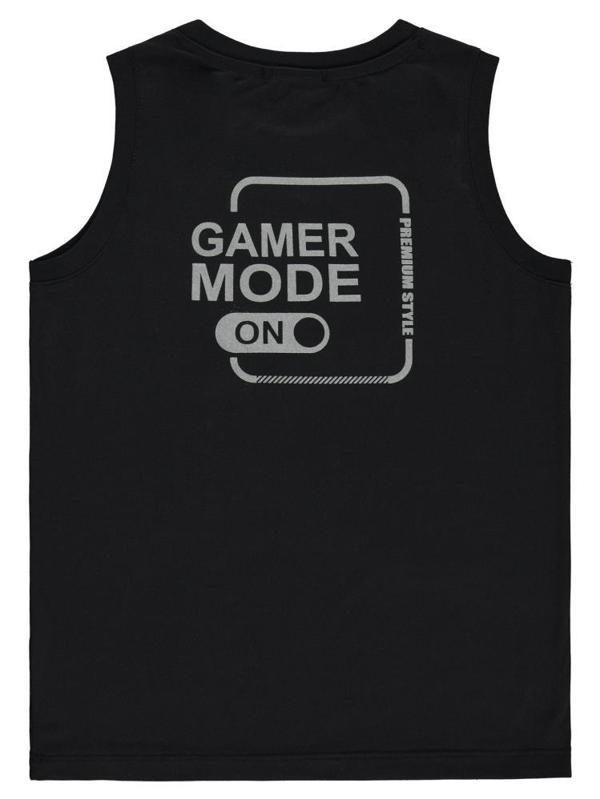 Civil Boys Gamer Mode Reflektör Baskılı Sıfır Kol 6-9 Yaş Tişört - Siyah7-8 Yaş - Image 1
