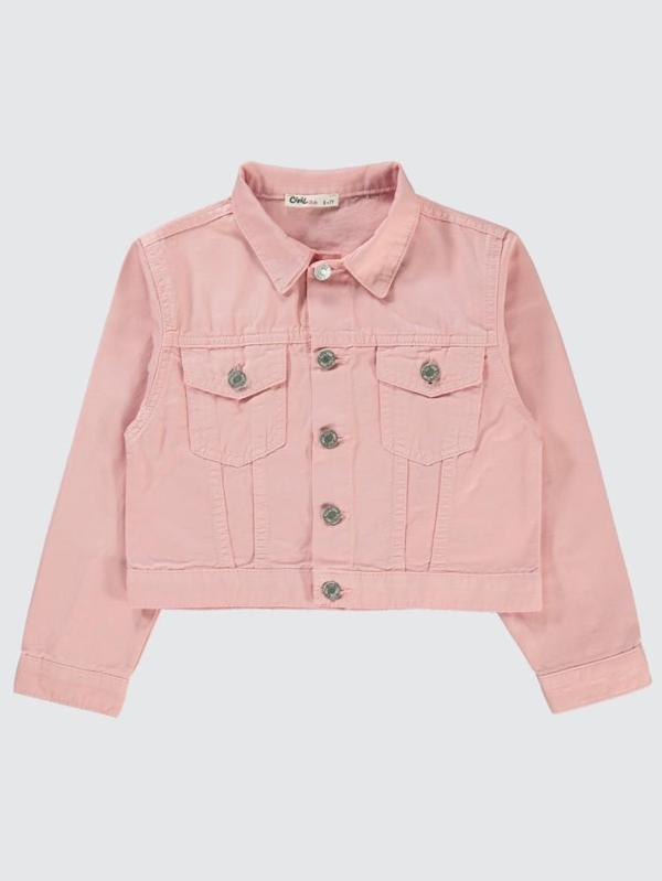 Civil Girls Keten 6-9 Yaş Ceket - Pembe7-8 Yaş - Image 1