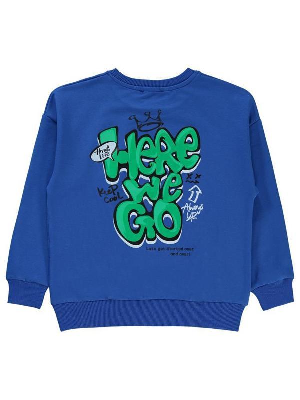 Civil Boys Here Baskılı 10-13 Yaş Sweatshirt - Mavi10-11 Yaş - Image 1