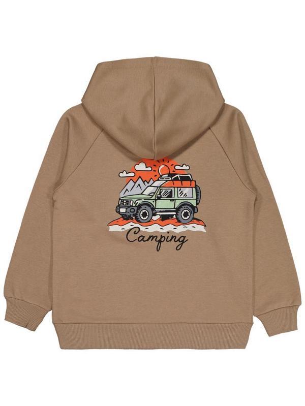 Civil Boys Araba Camping Baskılı 6-9 Yaş Sweatshirt - Kahverengi7-8 Yaş - Image 1