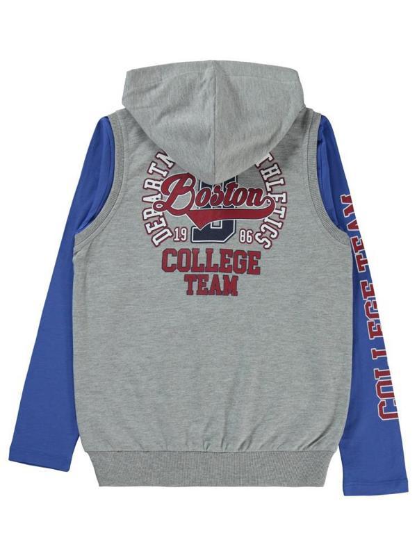Civil Boys Boston Baskılı 10-13 Yaş Yelekli Sweatshirt - Gri12-13 Yaş - Image 1