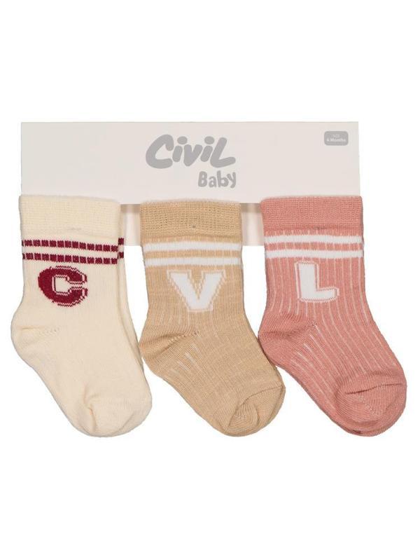 10275 Civil Baby CVL 3'lü 6-18 Ay Bebek Kız Çorap Set - Standart12 Ay - Image 1