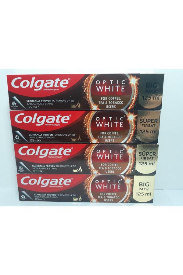 Colgate Çay-Kahve-Sigara Kullananlar İçin Diş Macunu 125 Ml X 4 Adet - Image 1