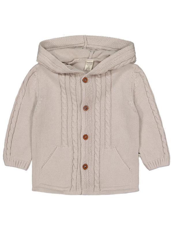 Beybek Kapşonlu Cepli 3-12 Ay Hırka - Gri12-18 Ay - Image 1