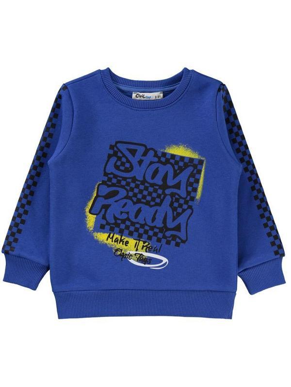 Civil Boys Stay Ready Baskılı 2-5 Yaş Sweatshirt - Mavi4-5 Yaş - Image 1