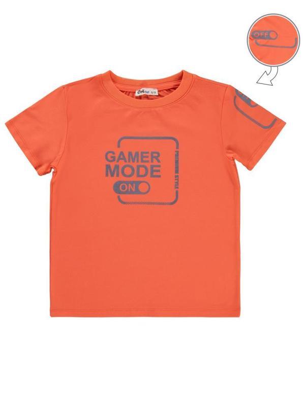 Civil Boys Gamer Mode Reflektör Baskılı 10-13 Yaş Tişört - Turuncu13-14 Yaş - Image 1
